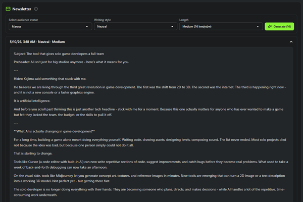 Newsletter Generator